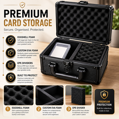 Premium Collector Carry Case – PSA & Toploader Storage