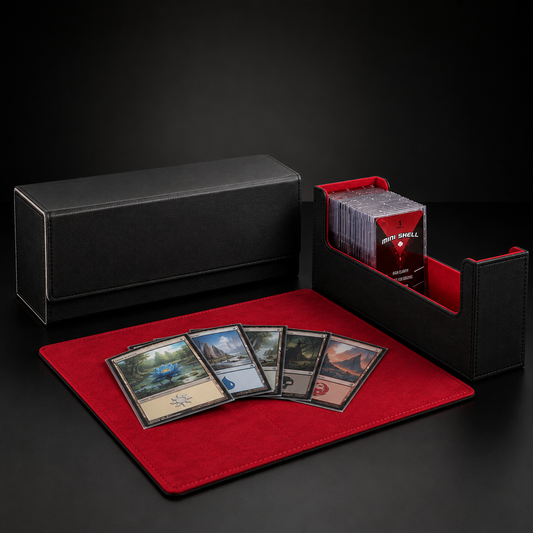 Premium Trading Card Storage Box – Magnetic PU Leather Deck Case